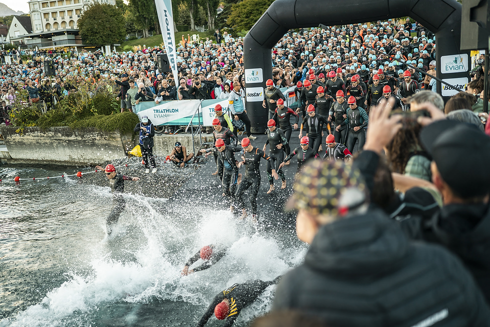 ©Ben Becker - Départ natation dans le Léman (Sprint)